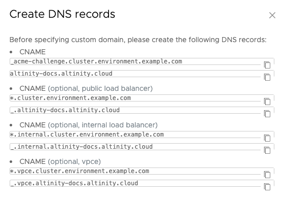 Creating DNS records
