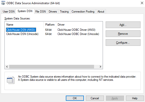 ODBC Data Source Verification